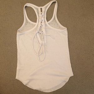 Chaser White tank top with tie in the back
